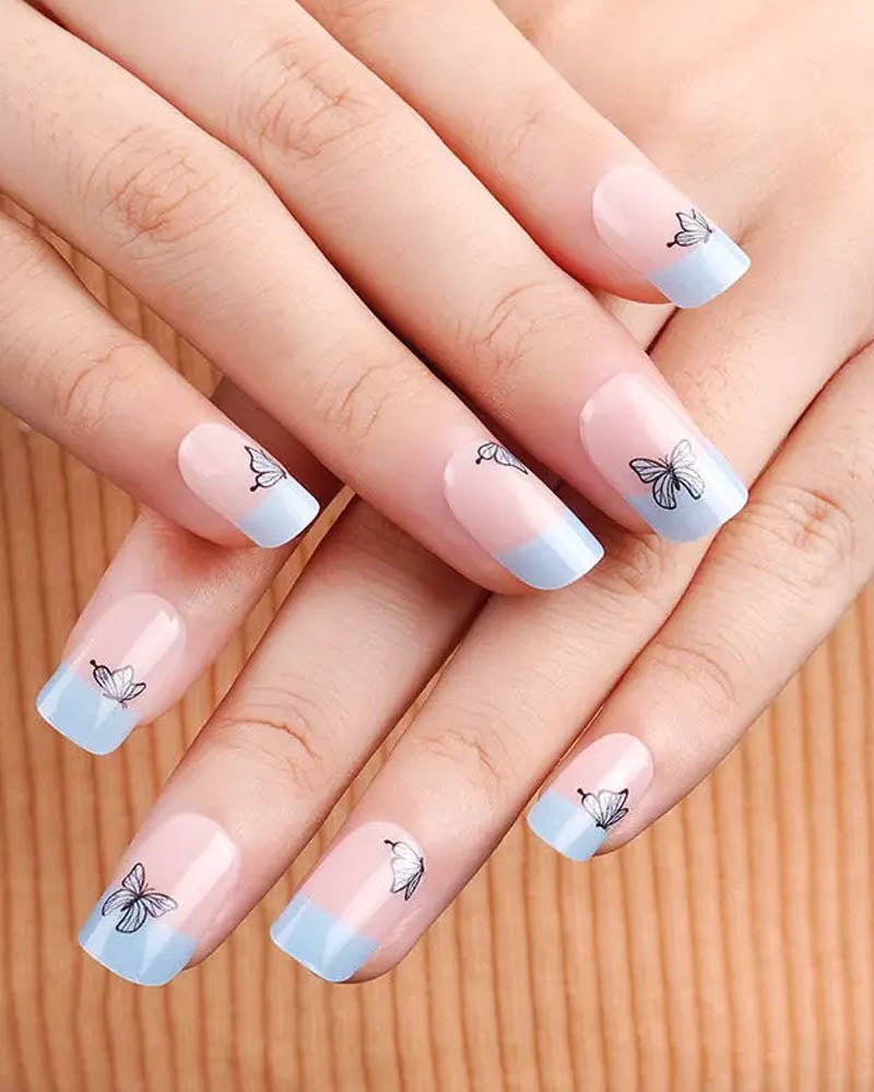 French bleu papillon